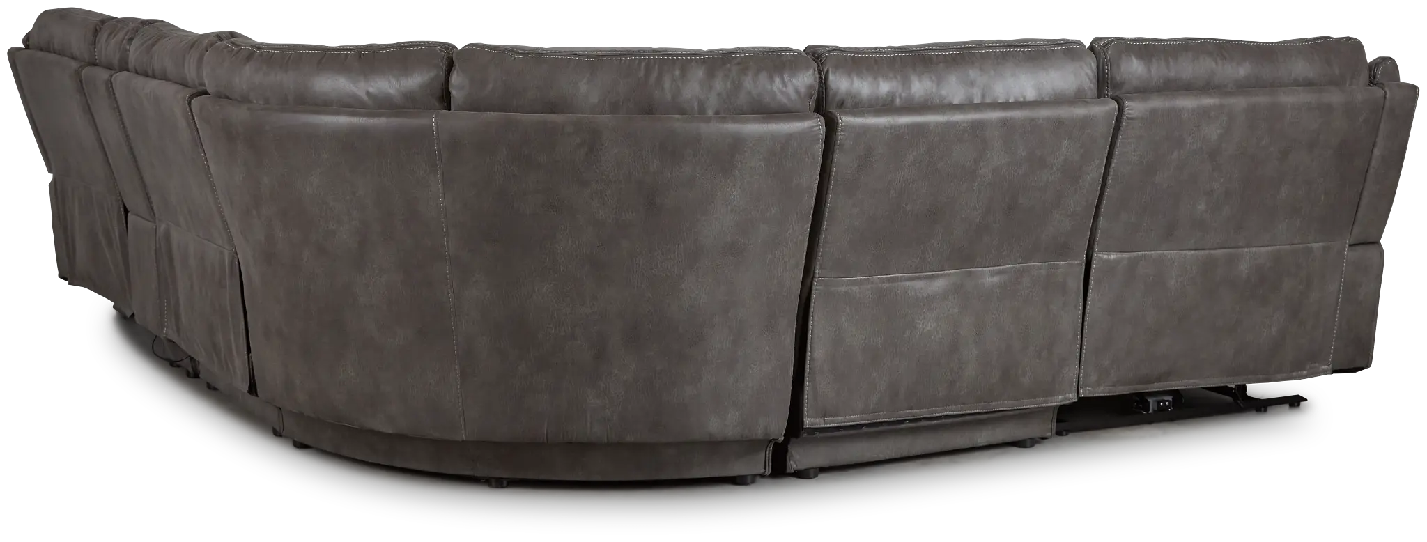 Dober Dark Gray Micro Medium Dual Power 2-arm Reclining Sectional Dober Dark Gray Micro Medium Dual Power 2-arm Reclining Sectional
