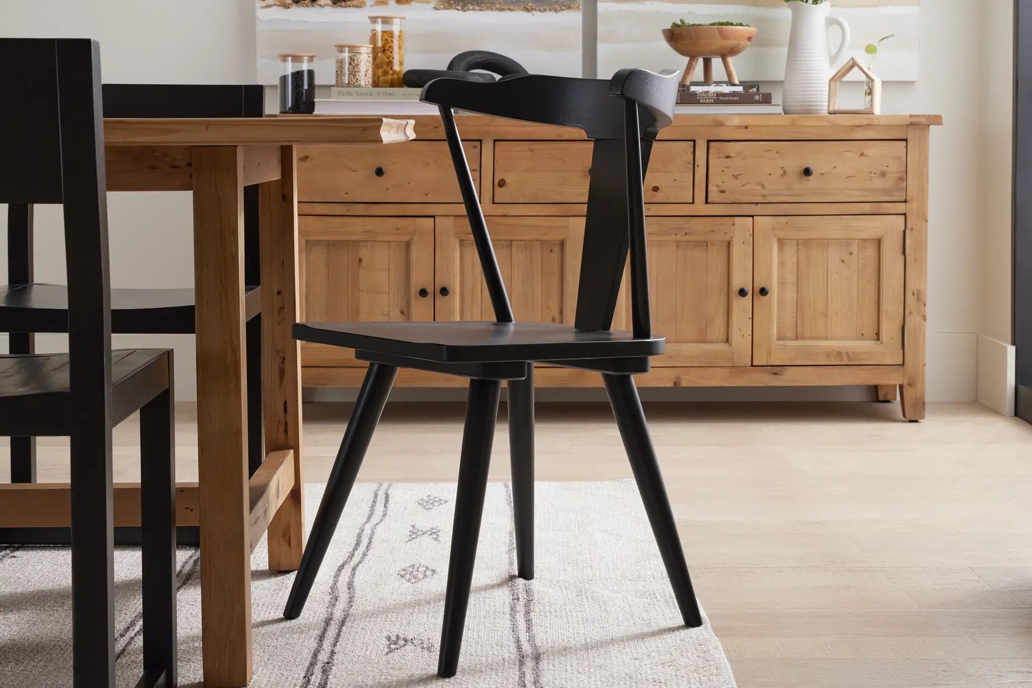 Denton Black Curved Wood Side Chair Denton Black Curved Wood Side Chair