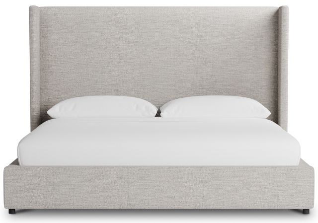 Captiva Maguire Pewter 60" Upholstered Shelter Bed