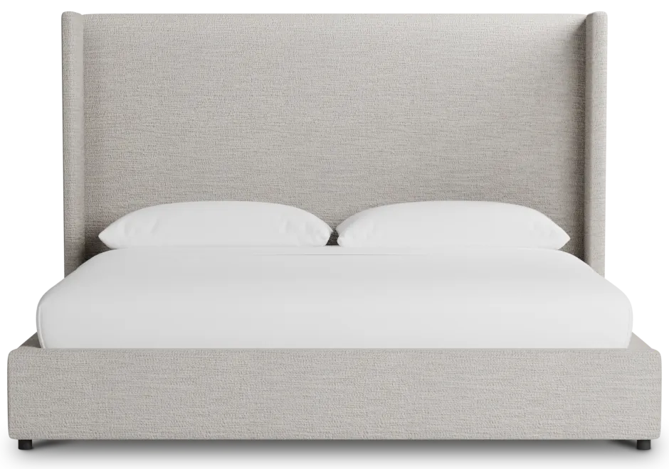 Captiva Maguire Pewter 60" Upholstered Shelter Bed