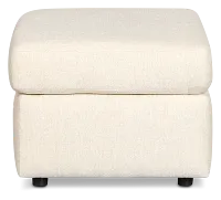 Maxwell Light Beige Fabric Ottoman