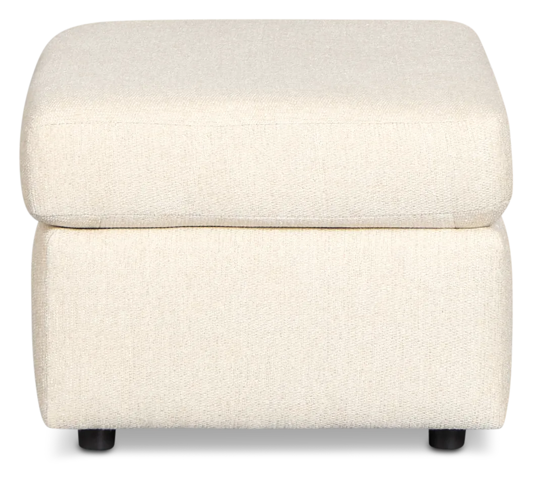 Maxwell Light Beige Fabric Ottoman