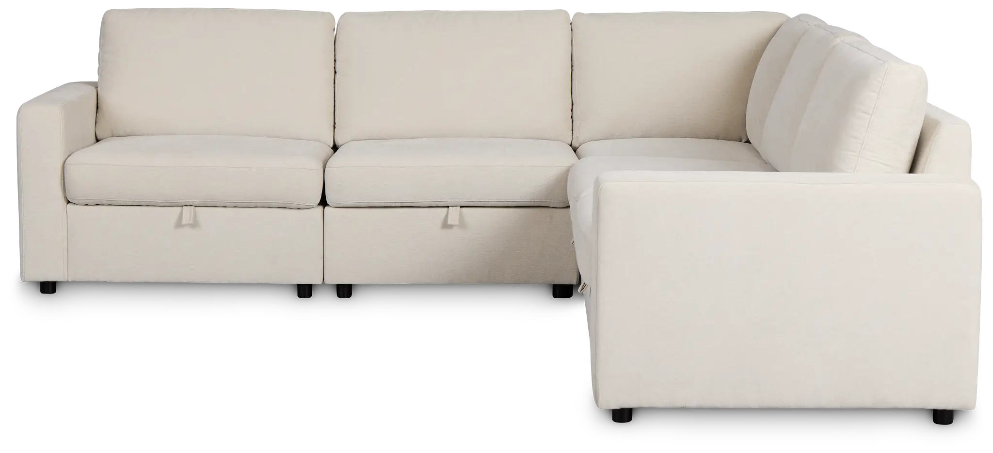 Addie Beige Fabric Small 2-arm Storage Sectional Addie Beige Fabric Small 2-arm Storage Sectional
