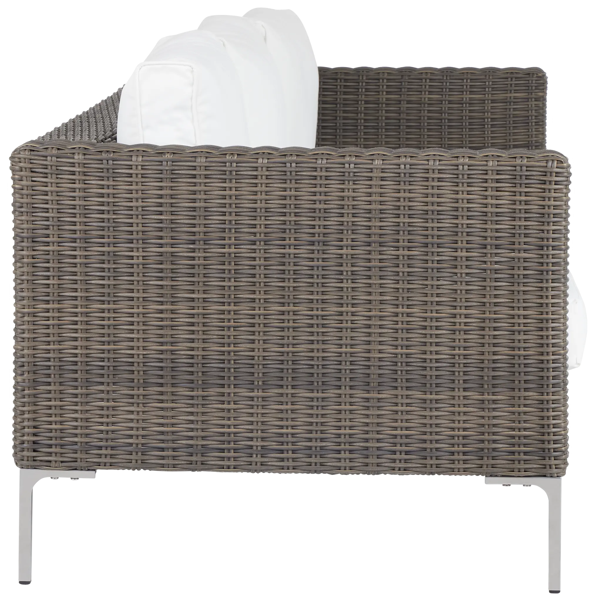 Tulum White Woven Sofa W/ 3 Cushion Tulum White Woven Sofa W/ 3 Cushion