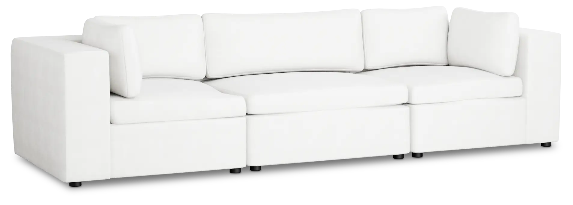 Destin Sutton White Fabric 3 Piece Modular Sofa Destin Sutton White Fabric 3 Piece Modular Sofa