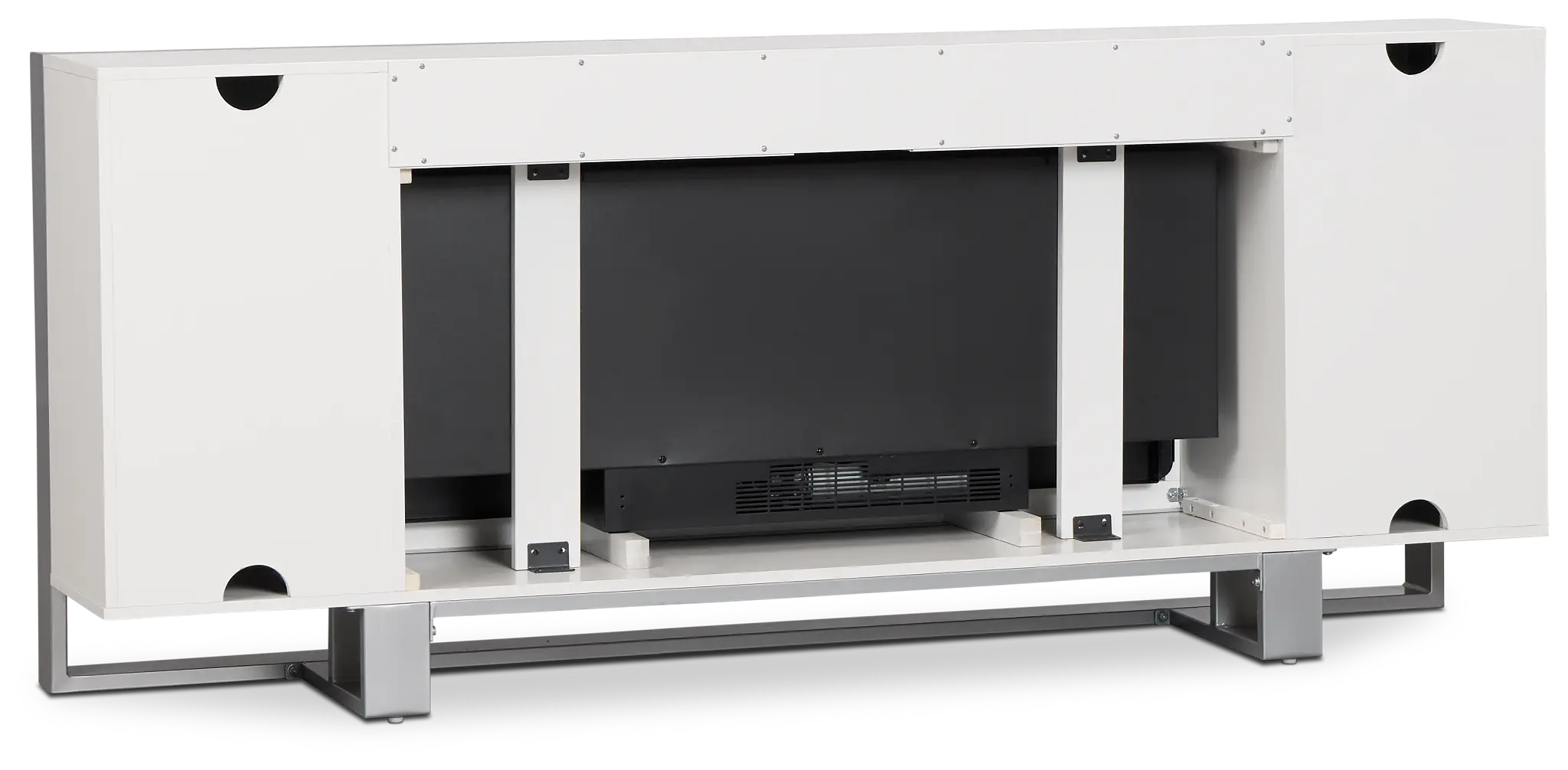 Stanley White 72" Tv Stand With Fireplace Insert Stanley White 72" Tv Stand With Fireplace Insert