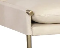 Monroe Light Beige Upholstered Bench