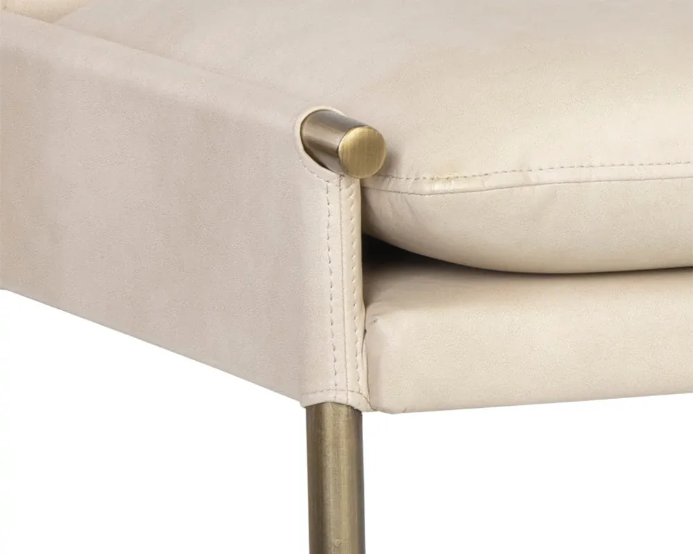 Monroe Light Beige Upholstered Bench