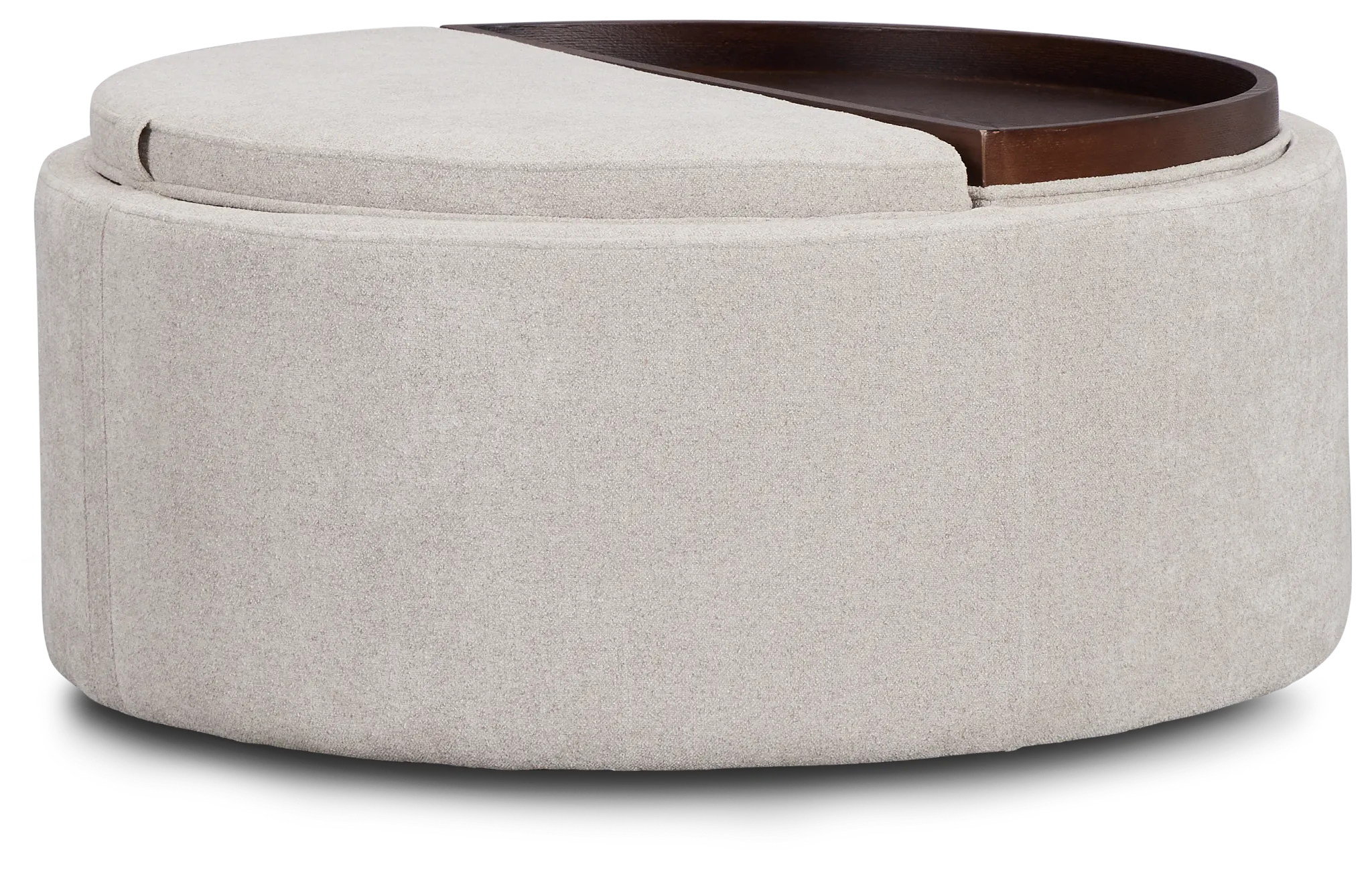 Kristen Light Gray Large Storage Accent Ottoman
