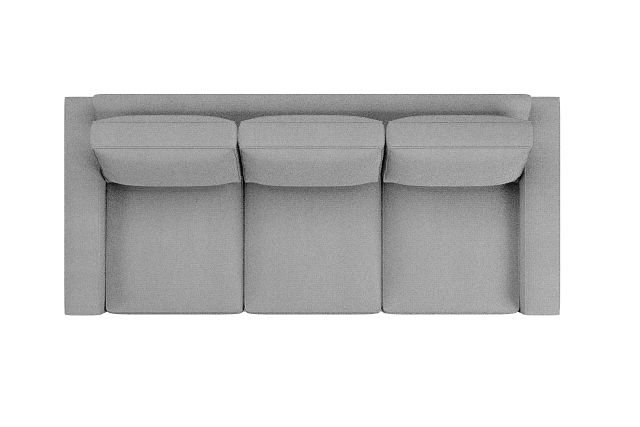 Edgewater Delray Light Gray 96" Sofa W/ 3 Cushions