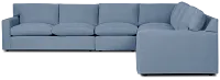 Hudson Blue Fabric Large Two-arm Sectional