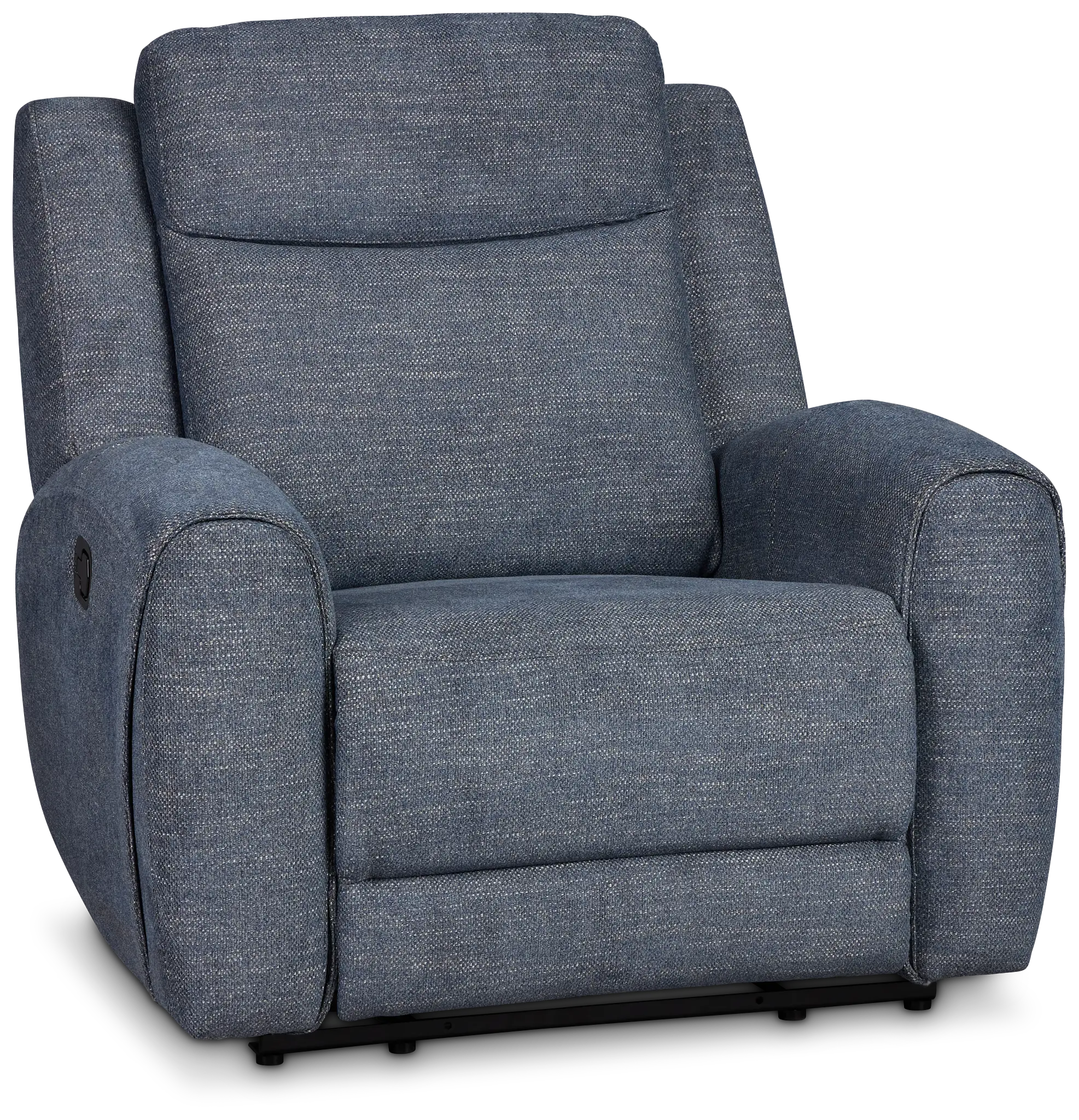 Walker Blue Fabric Recliner Walker Blue Fabric Recliner