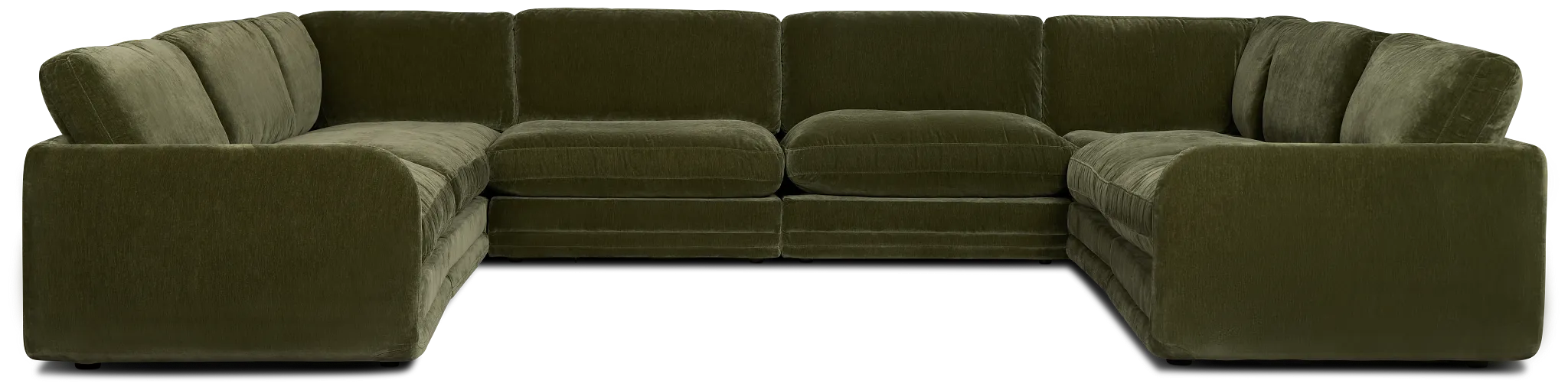 Jules Green Velvet 8-piece Modular Sectional