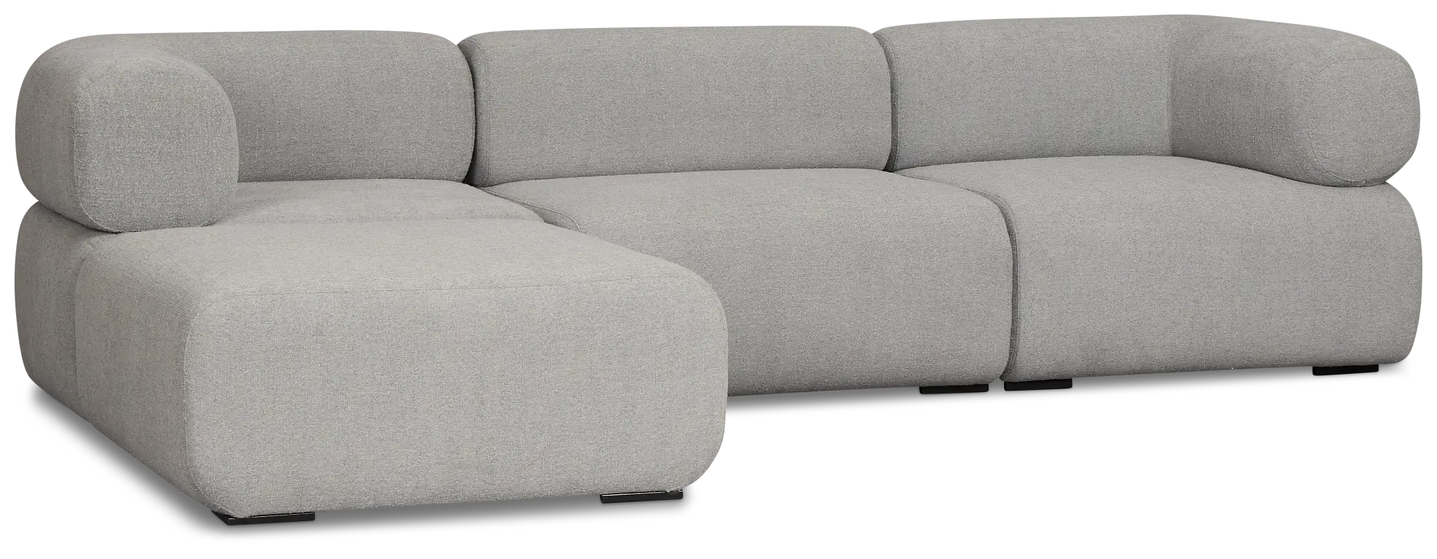 Celeste Light Gray Fabric 4-piece Chaise Sectional Celeste Light Gray Fabric 4-piece Chaise Sectional