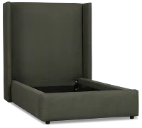 Captiva Sutton Green 60" Upholstered Shelter Bed