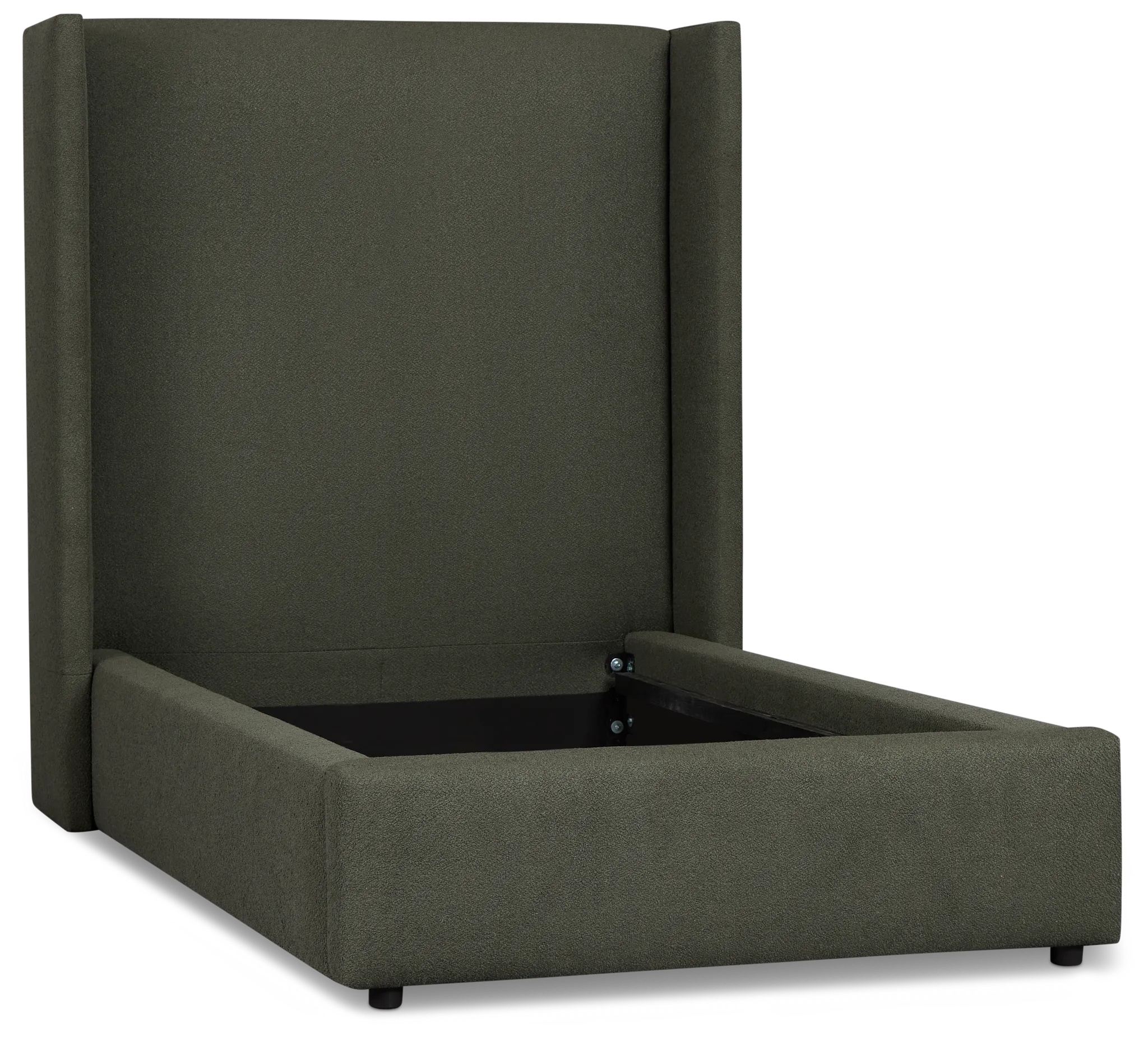 Captiva Sutton Green 60" Upholstered Shelter Bed