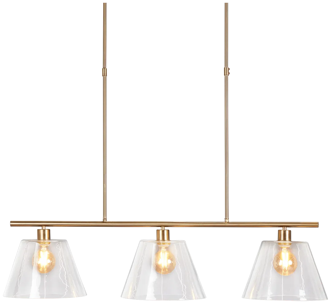 Anez Gold Glass Chandelier