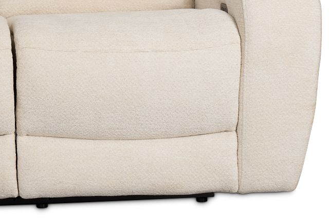 Bennett Light Beige Fabric Power Reclining Loveseat