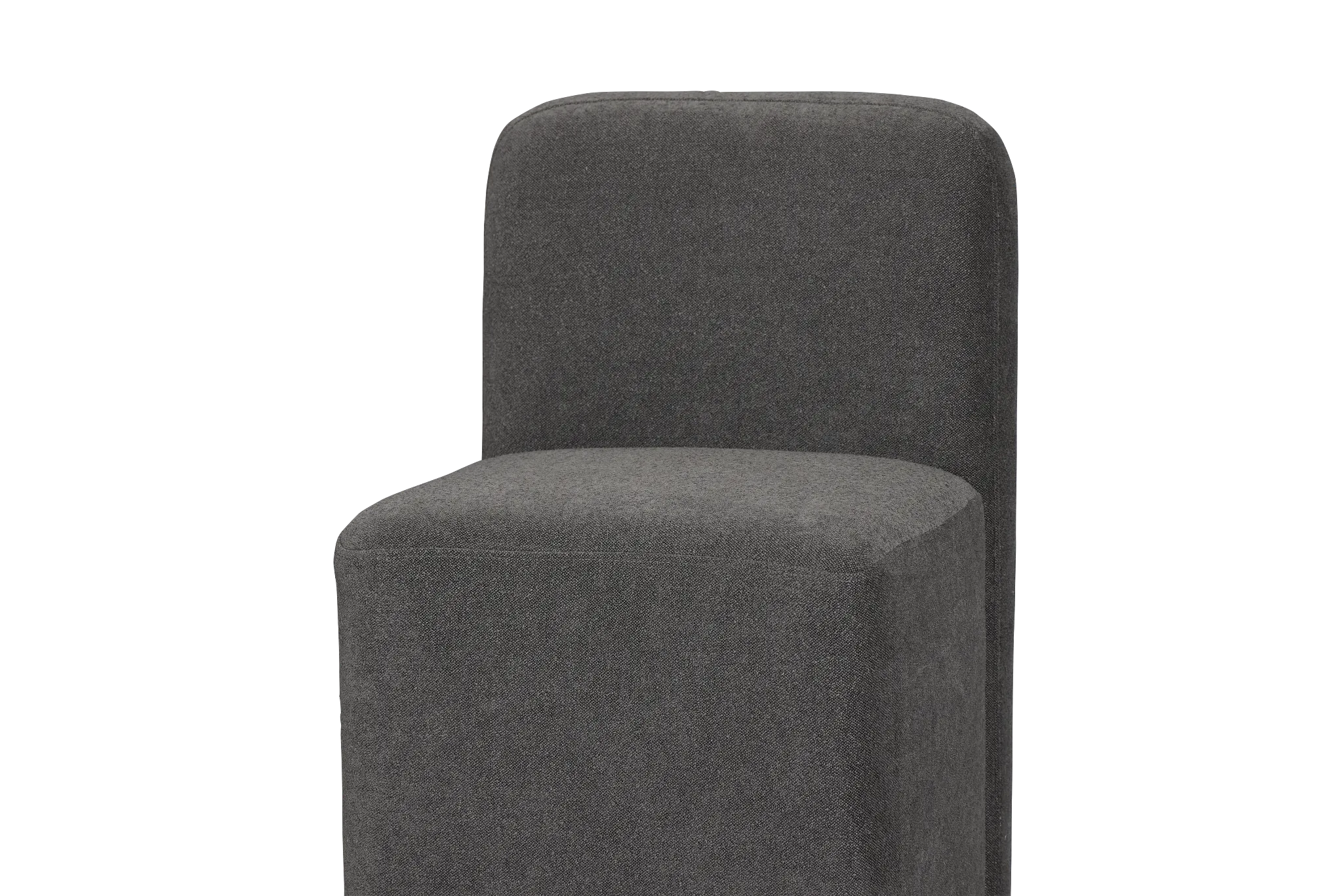 Rex Dark Gray Castored Upholstered Side Chair