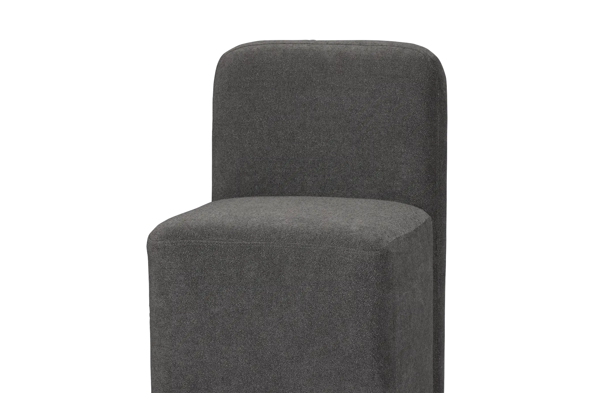Rex Dark Gray Castored Upholstered Side Chair Rex Dark Gray Castored Upholstered Side Chair