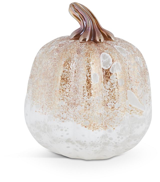 Pumpkin White Small Vase