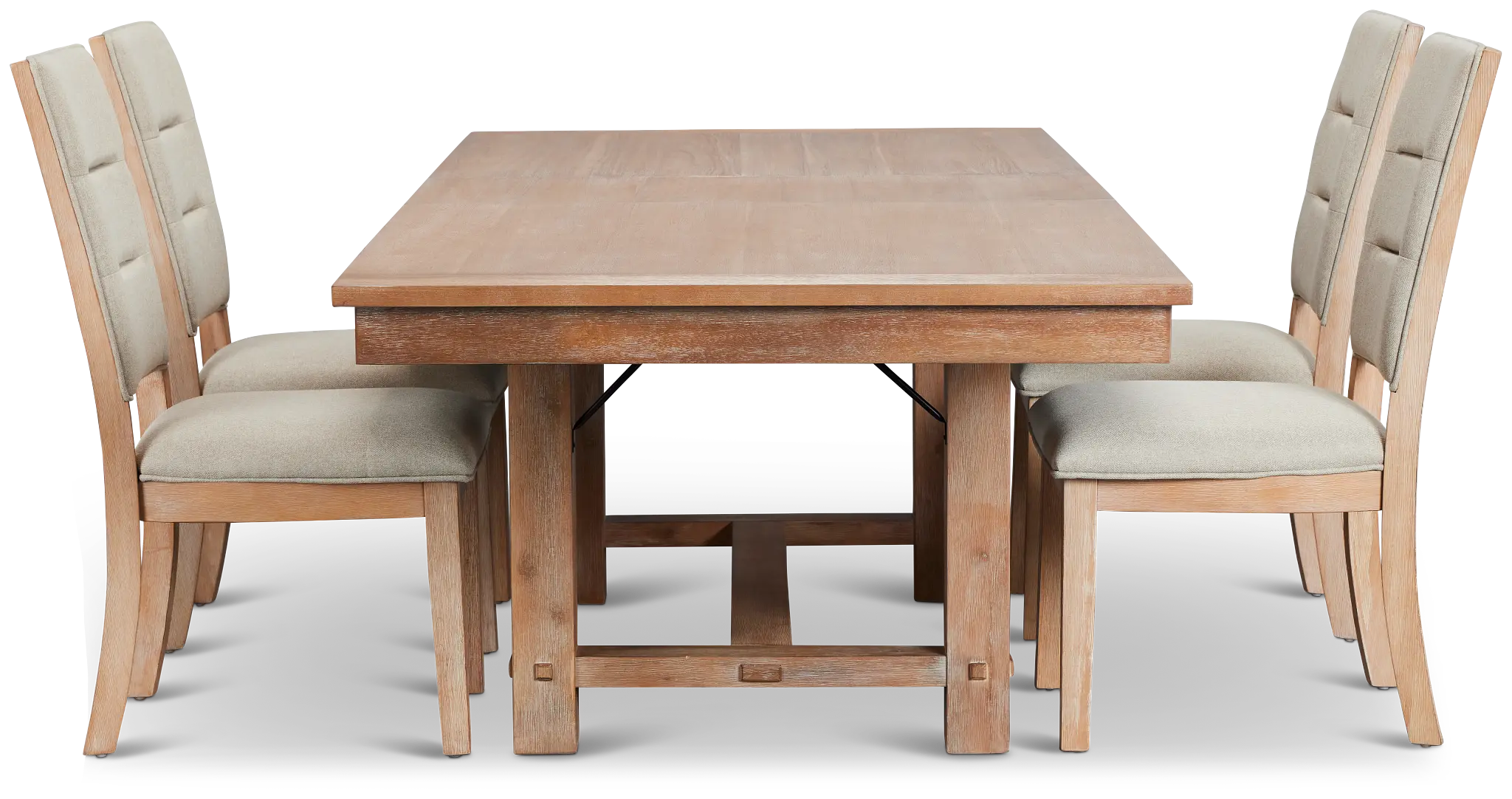 Park City Light Tone Rectangular Table & 4 Upholstered Chairs Park City Light Tone Rectangular Table & 4 Upholstered Chairs