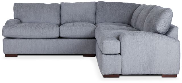 Alpha Light Gray Fabric Small Two-arm Sectional