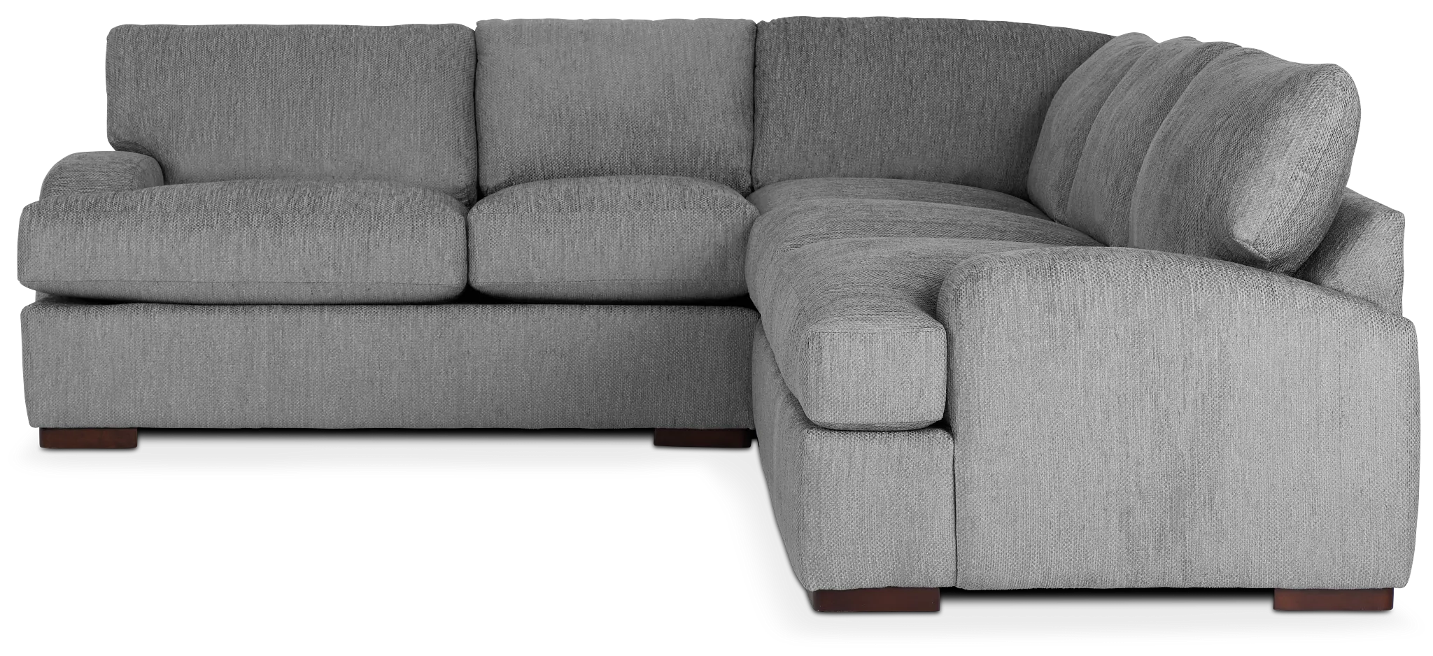 Alpha Light Gray Fabric Small Two-arm Sectional