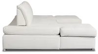 Eden White Micro Double Chaise Sleeper Storage Sectional