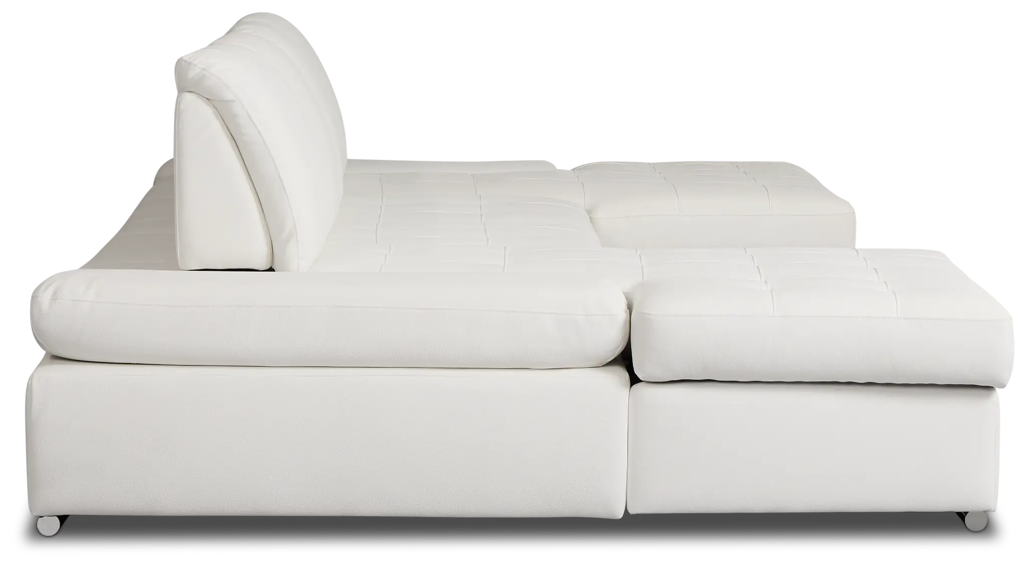 Eden White Micro Double Chaise Sleeper Storage Sectional Eden White Micro Double Chaise Sleeper Storage Sectional