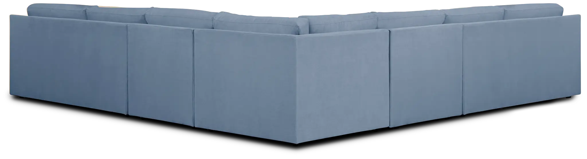 Hudson Blue Fabric Large Two-arm Sectional Hudson Blue Fabric Large Two-arm Sectional