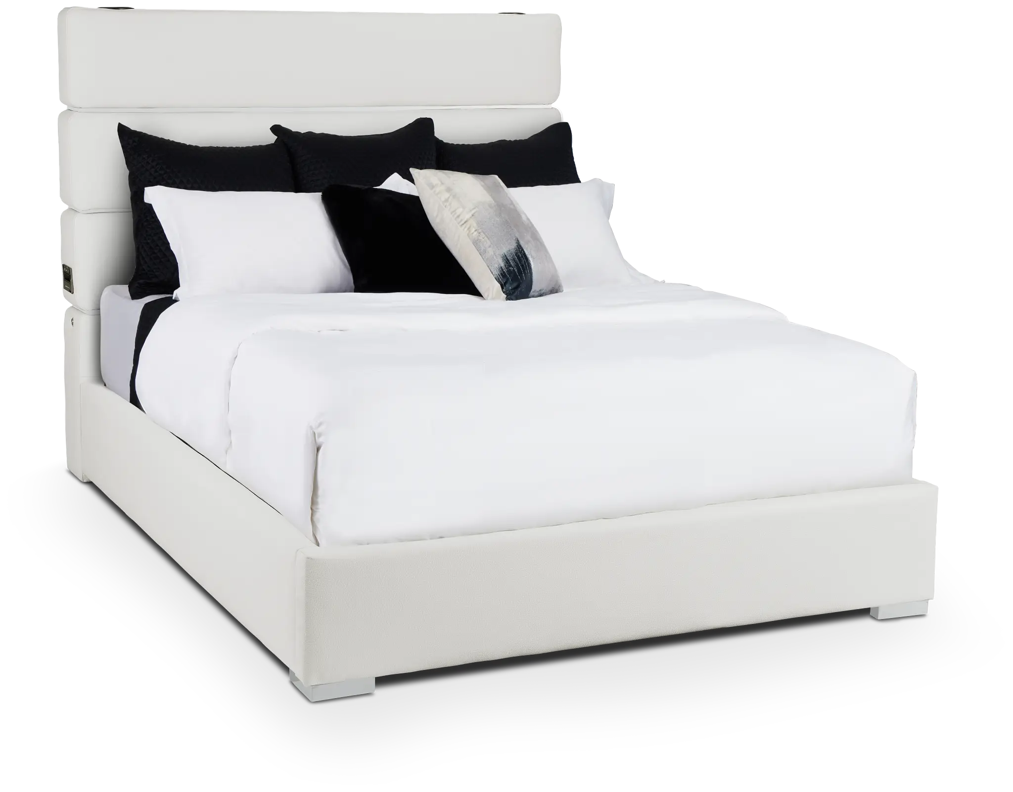 Miami White Uph Platform Bed Miami White Uph Platform Bed