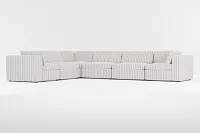 Destin Sea Lane Dark Gray Fabric 6-piece Modular Sectional