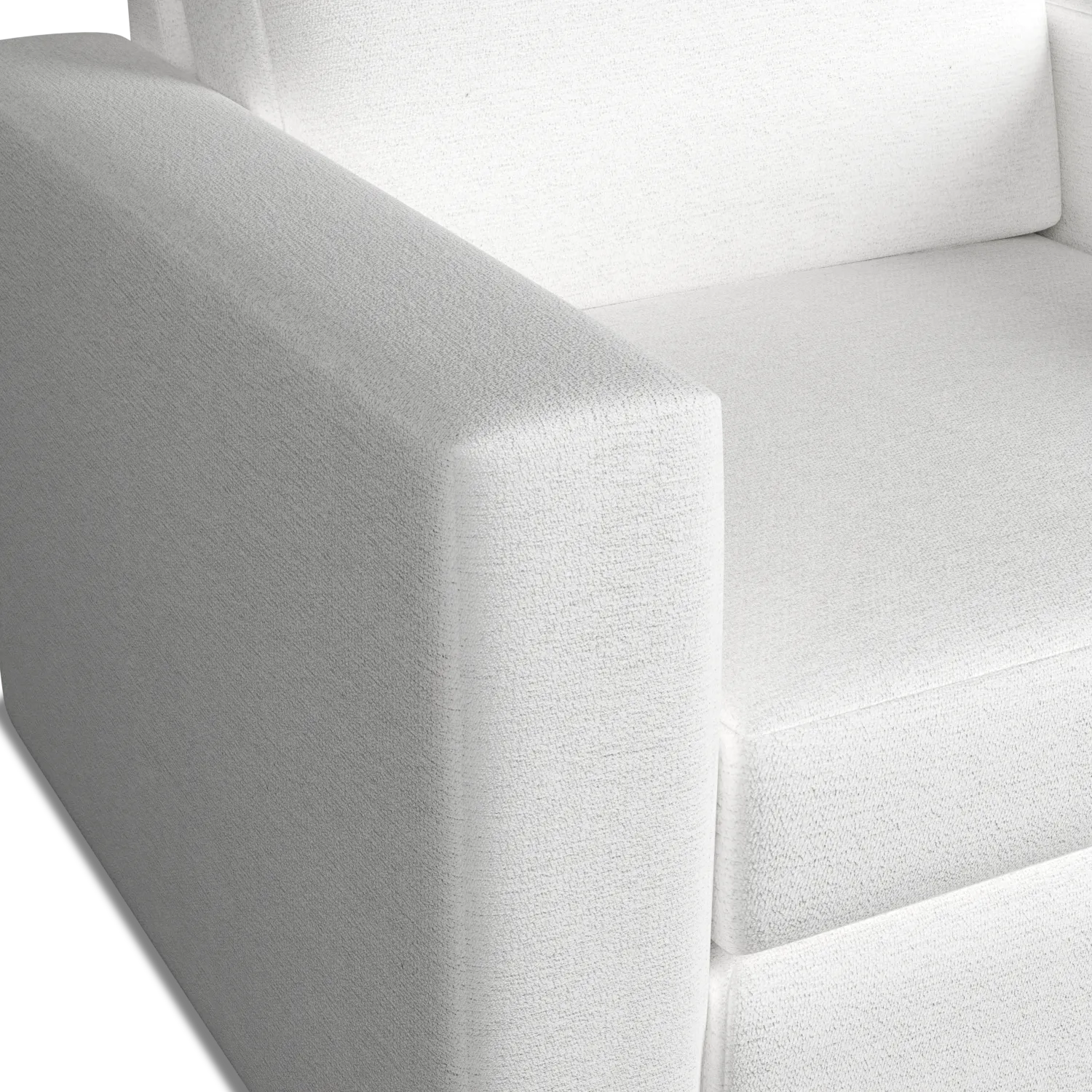 Citymod White Fabric Swivel Chair