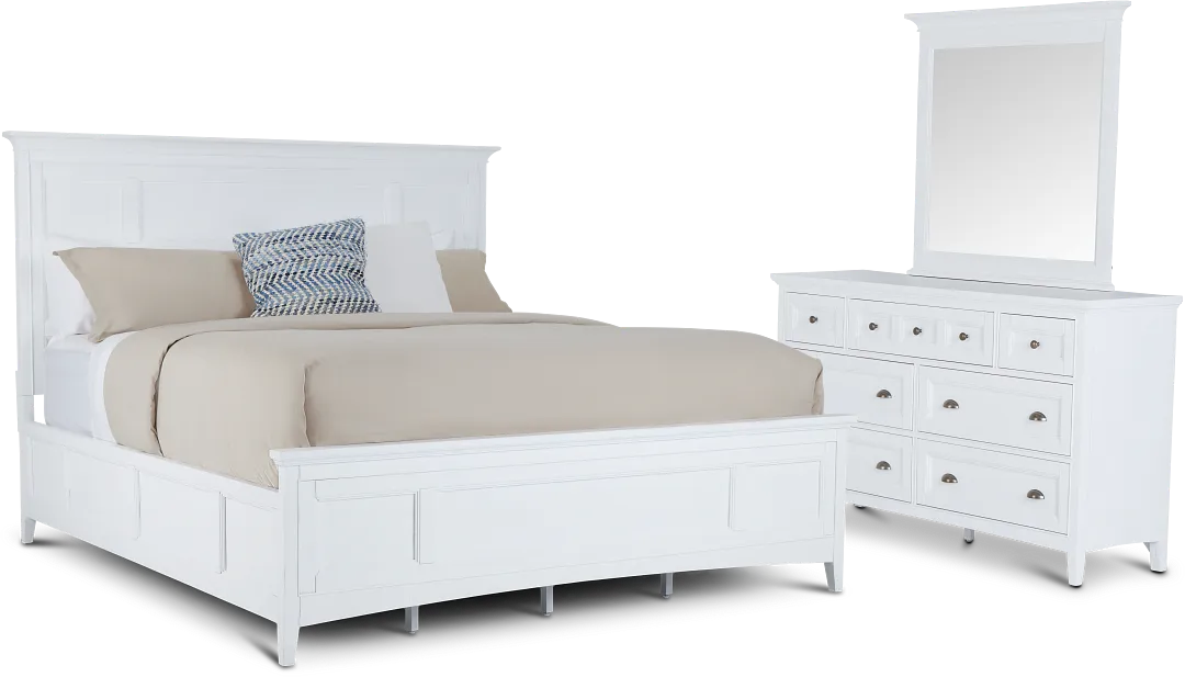 Heron Cove White Panel Bedroom