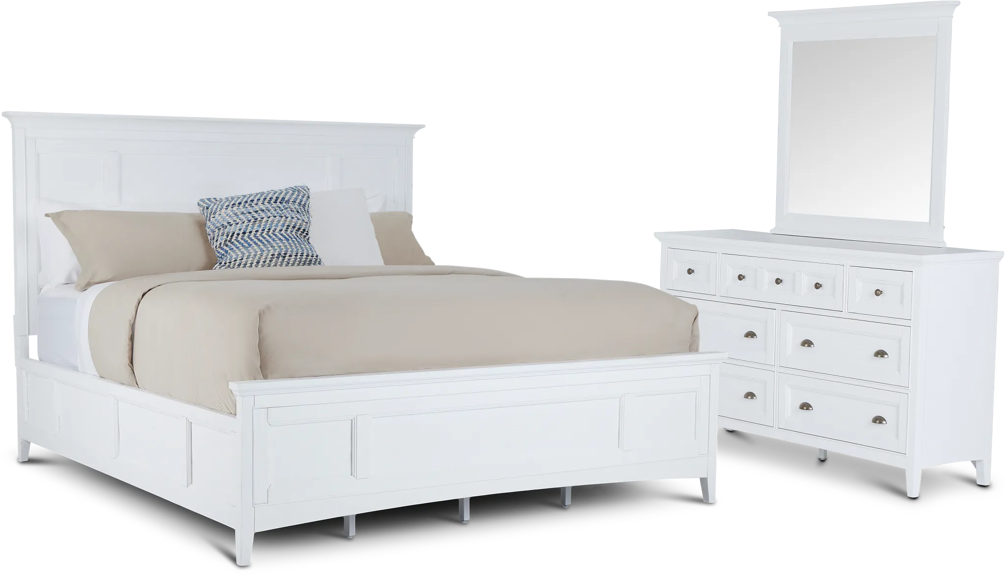 Heron Cove White Panel Bedroom