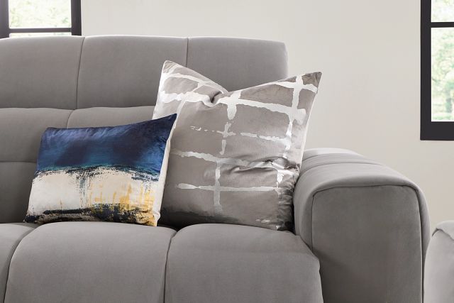 Lily Blue Lumbar Accent Pillow