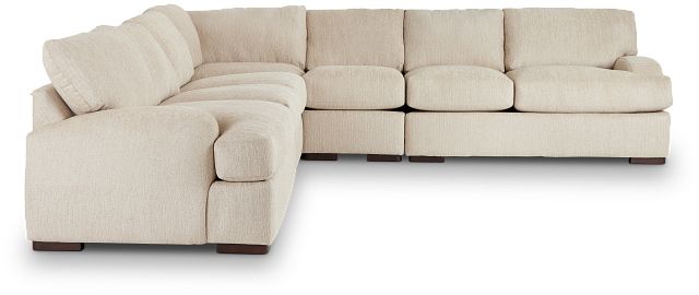 Alpha Beige Fabric Large Two-arm Sectional (2)