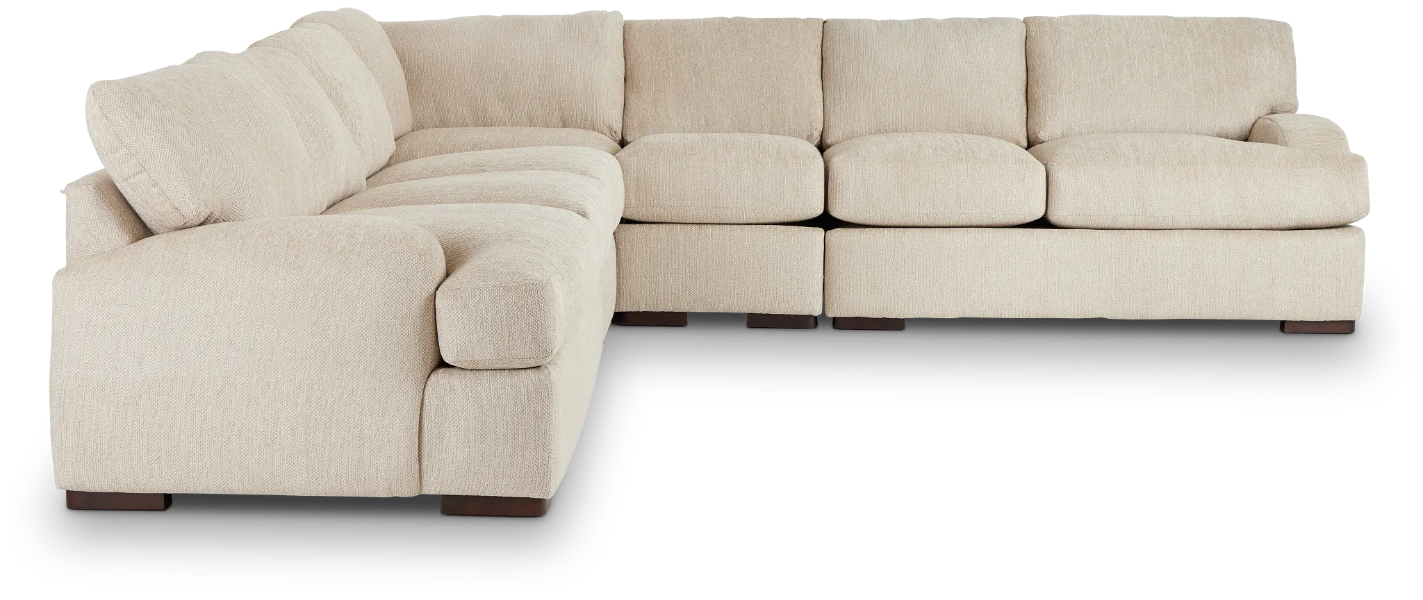 Alpha Beige Fabric Large Two-arm Sectional