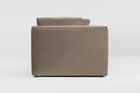 Destin Joya Beige Velvet 2-piece Modular Sofa