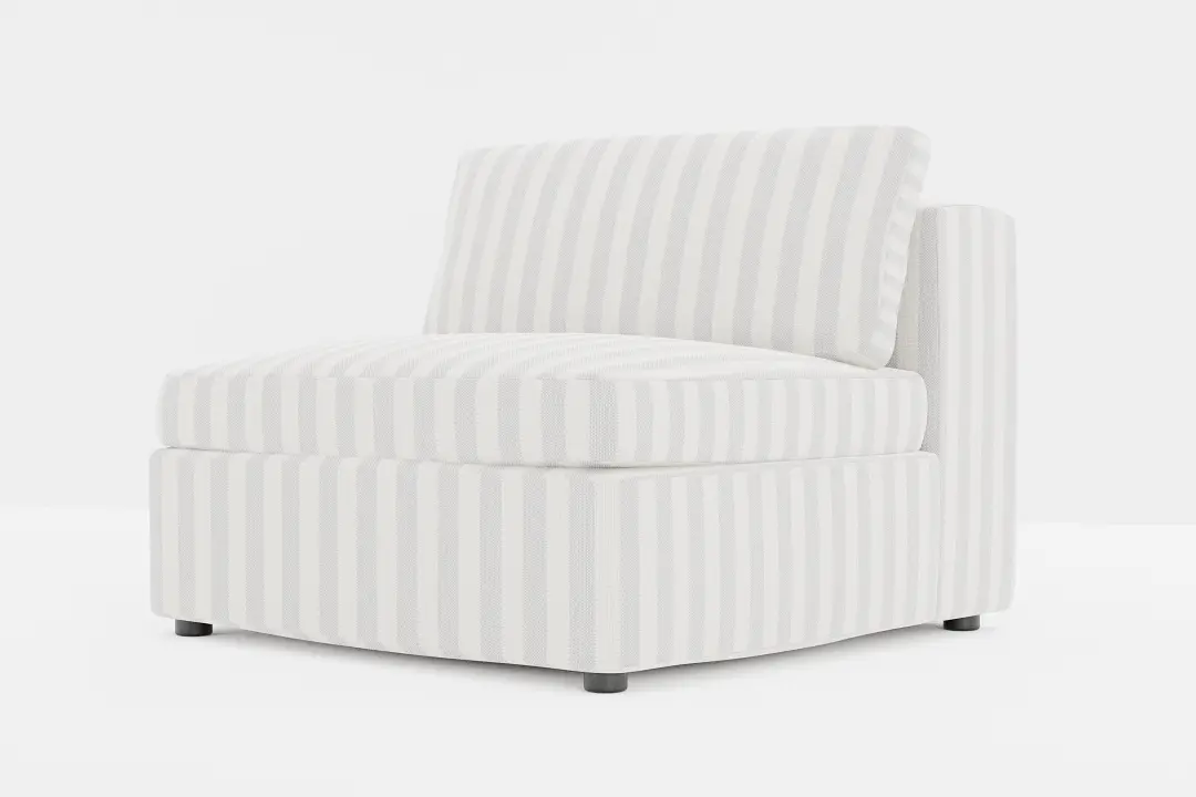Destin Sea Lane Light Gray Fabric Armless Chair Destin Sea Lane Light Gray Fabric Armless Chair