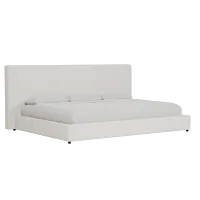 Grayton Gellar Beige 54" Upholstered Platform Bed