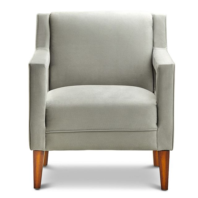 Dawson Light Gray Velvet Accent Chair