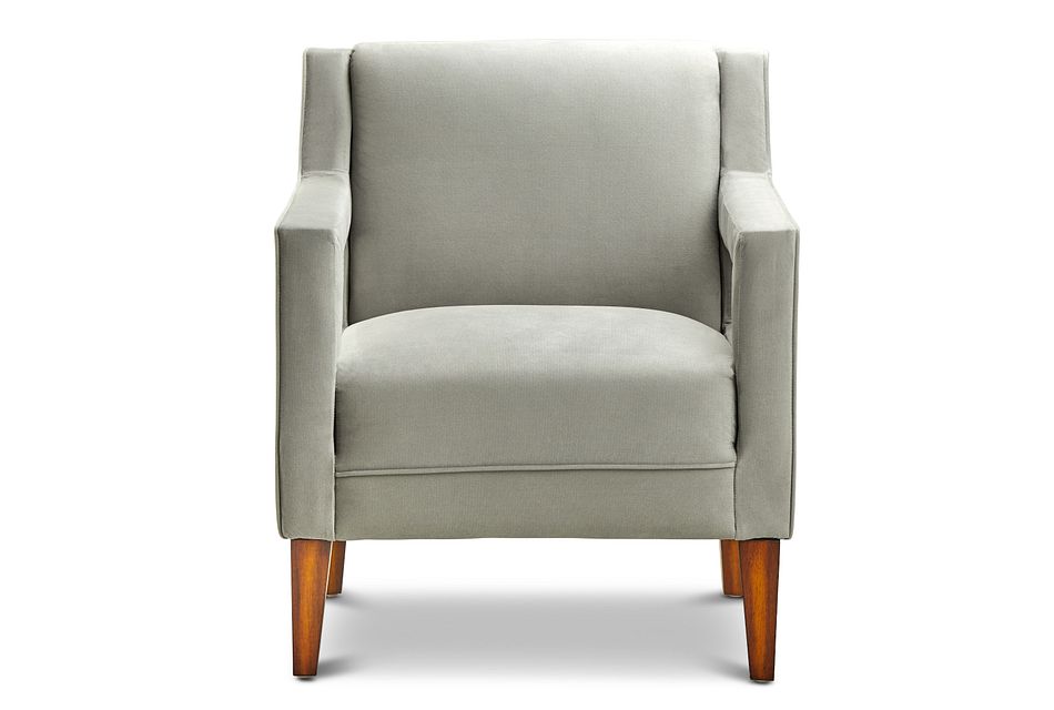 Dawson Light Gray Velvet Accent Chair