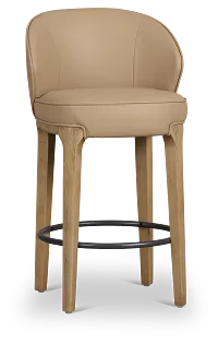 Libby Taupemicro 24" Upholstered Barstool