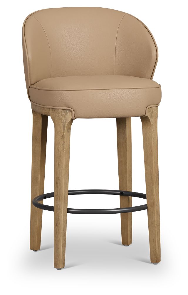 Libby Taupemicro 24" Upholstered Barstool