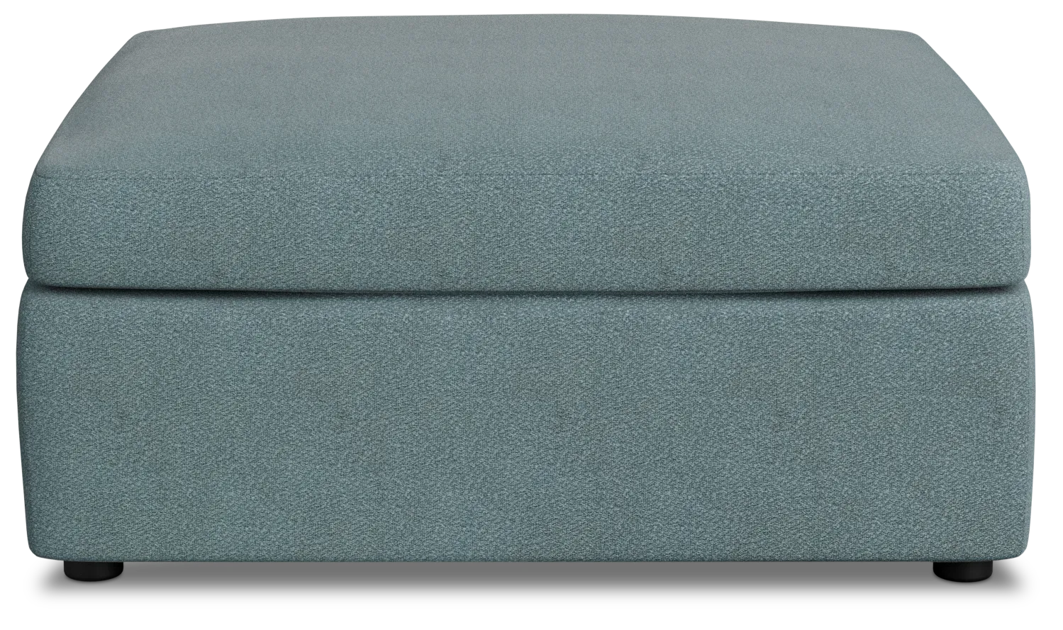 Destin Sutton Blue Fabric Cocktail Ottoman