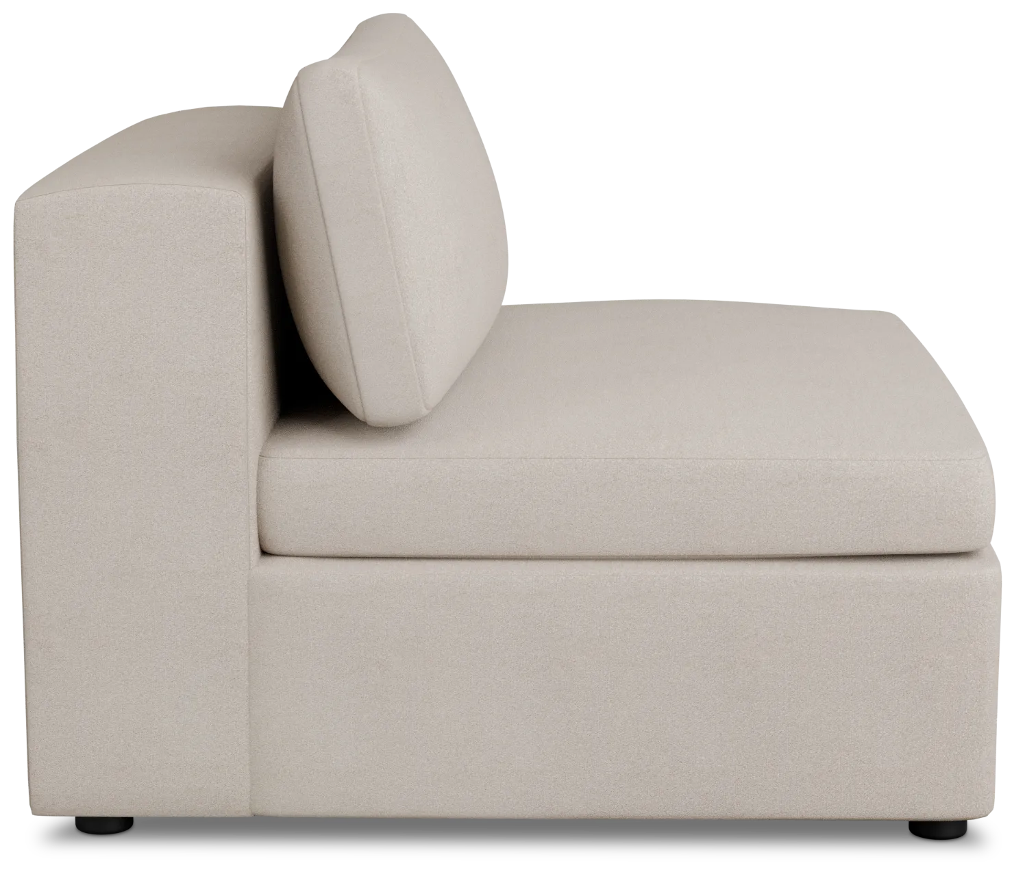 Destin Sutton Beige Fabric Armless Chair