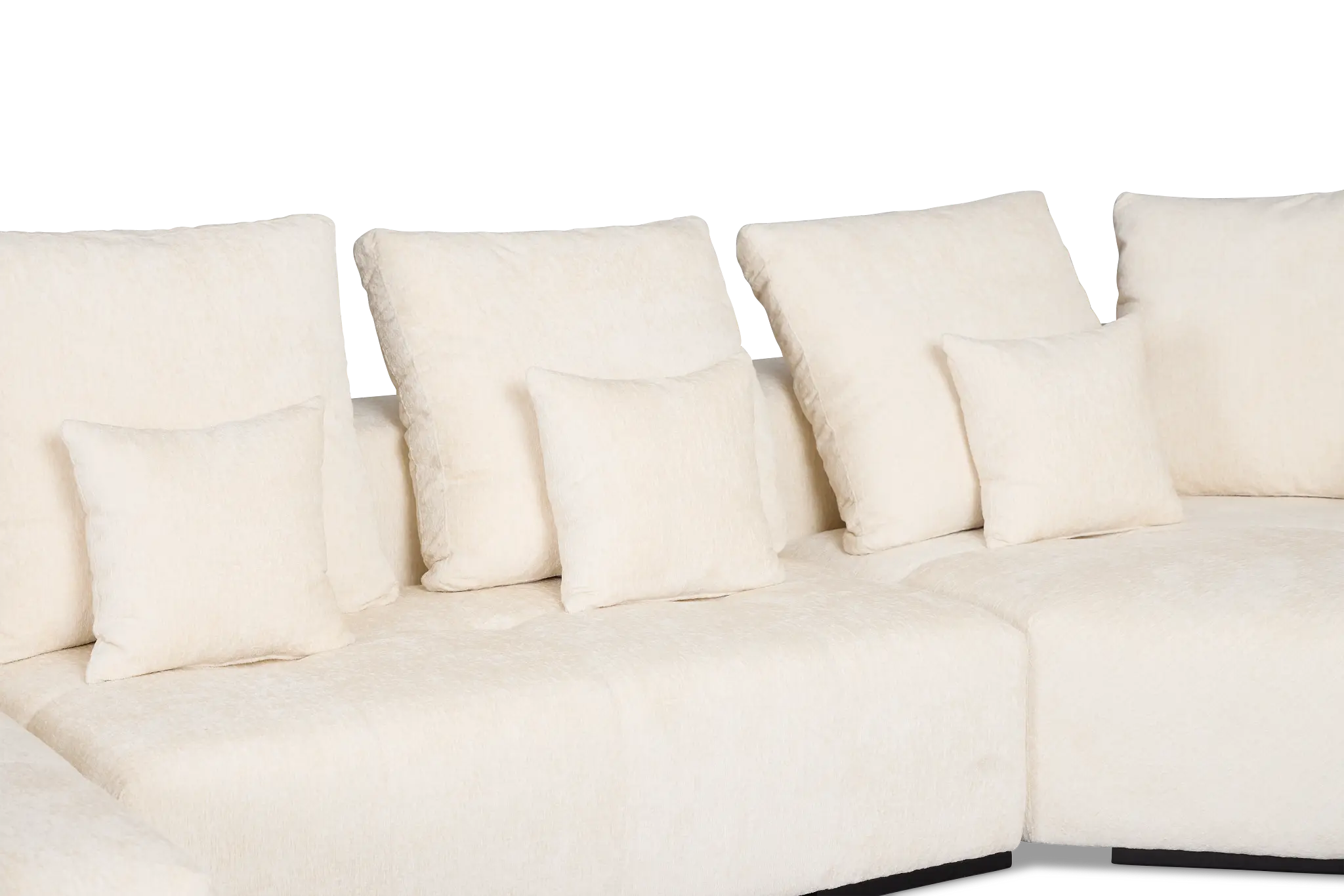 Skylar White Fabric Medium Left Chaise Sectional Skylar White Fabric Medium Left Chaise Sectional