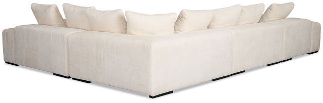 Skylar White Fabric Medium Left Chaise Sectional